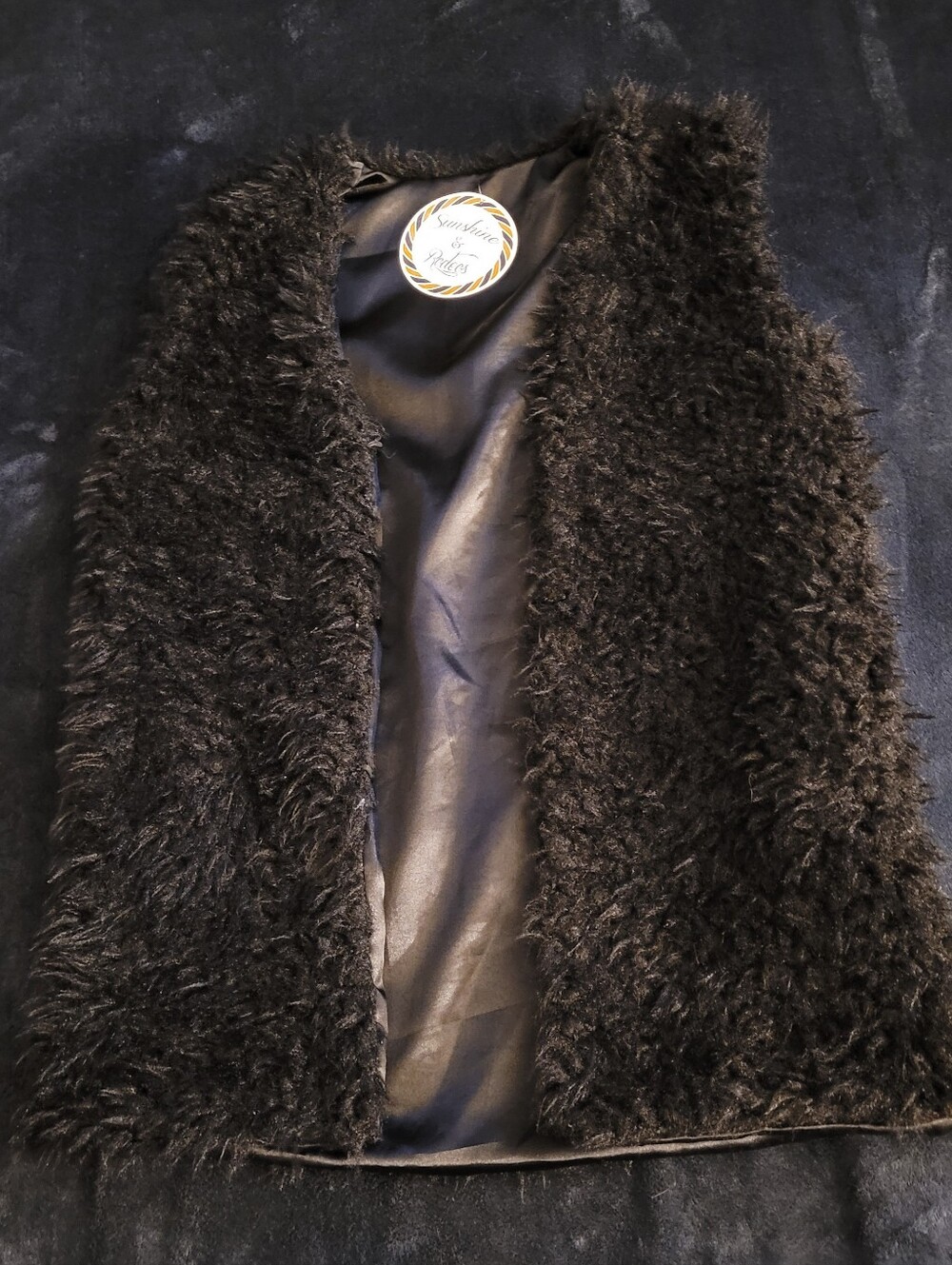 Sunshine & Rodeos Sleeveless Faux Fur Vest